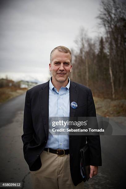 Republican Senate candidate Dan Sullivan in the town of Wasilla, Alaska. Dan Sullivan is an American attorney, Republican politician and U.S. Marine...