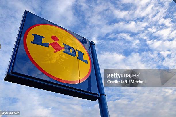 General view of a Lidl supermarket on October 29, 2014 in Glasgow,Scotland. Discount stores continue to increase their popularity, as Britains...