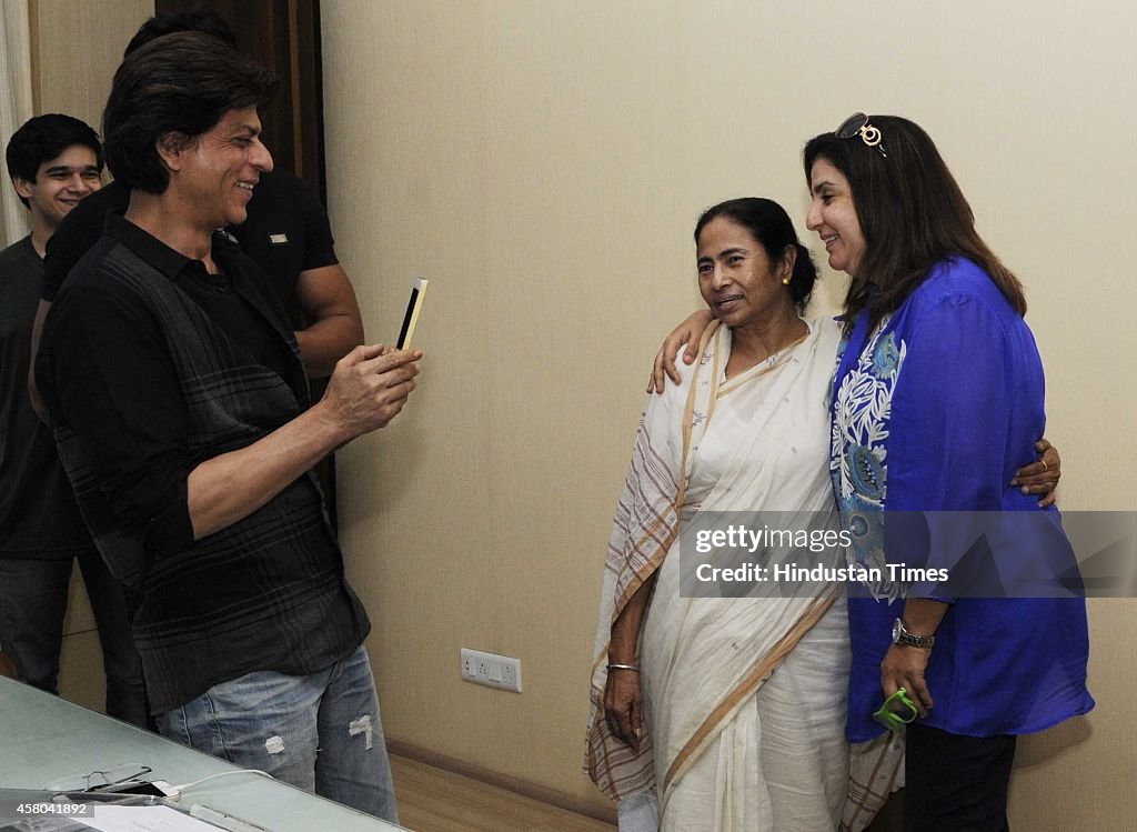 Shah Rukh Khan Meets Chief Minister Mamata Banerjee, Promotes Movie Happy New Year In Kolkata