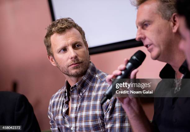 Singer Dierks Bentley and Live Nation Country president Brian OConnell attend the Live Nation And Founder's Entertainment Press Conference With...