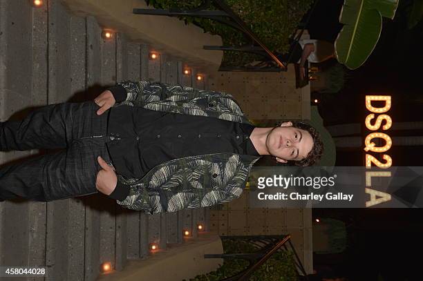 Actor Israel Broussard attends Dsquared2 celebrates first boutique in the USA with Pommery Champagne on October 28, 2014 in Los Angeles, California.