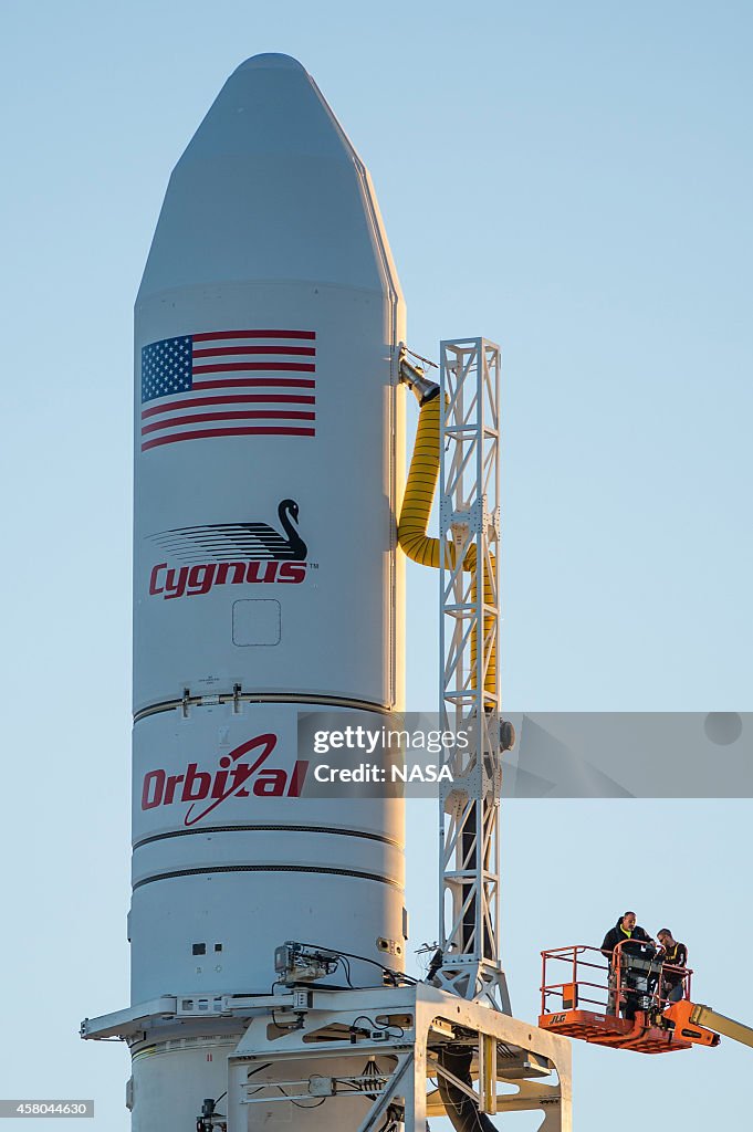 Antares Rocket Prepared For Launch To Space Station