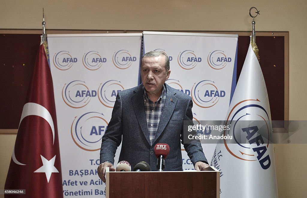 Turkish President Erdogan holds a press conference in Karaman