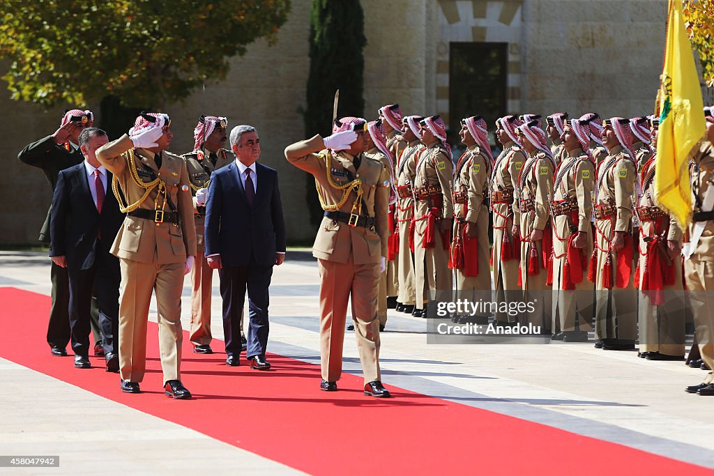 Armenian President Sargsyan -  Jordan's king Abdullah