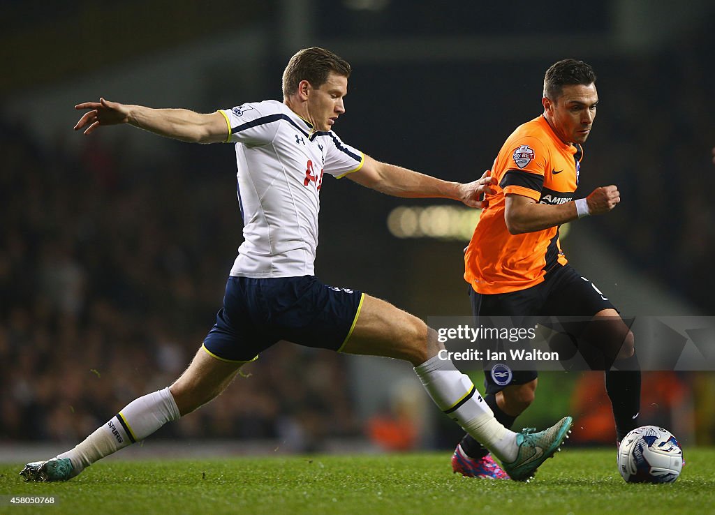 Tottenham Hotspur v Brighton & Hove Albion - Capital One Cup Fourth Round