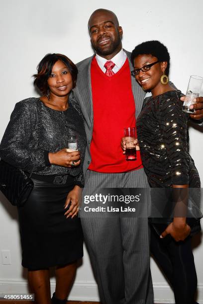 Renee Reese, Tra Thomas and Korinne Dennis attend Philadelphia Style Magazine's Holiday Issue Party at Trust on December 19, 2013 in Philadelphia,...
