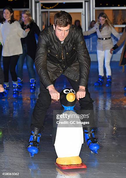 Greg James attends The Natural History Museum Ice Rink Launch on October 29, 2014 in London, England.