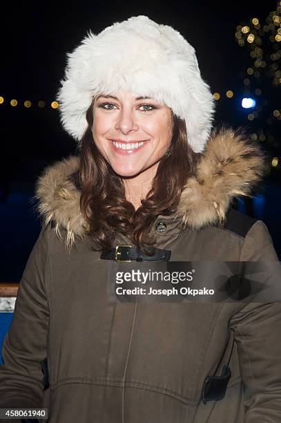 Belinda Stewart-Wilson attends the Launch of the The Natural History Museum's Ice Rink on October 29, 2014 in London, England.