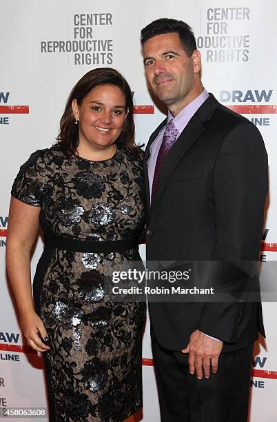 Fashion designer and Center for Reproductive Rights board member Julie Chaiken and guest attend the Center for Reproductive Rights 2014 Gala at Jazz...