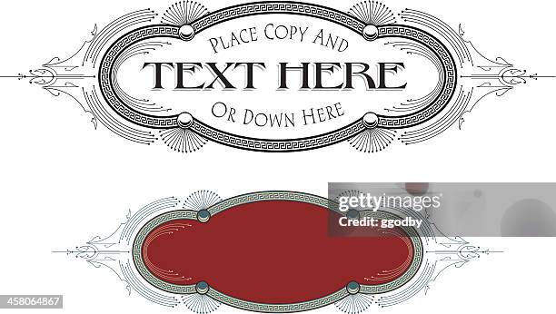 vintage frame design - gothic style stock illustrations