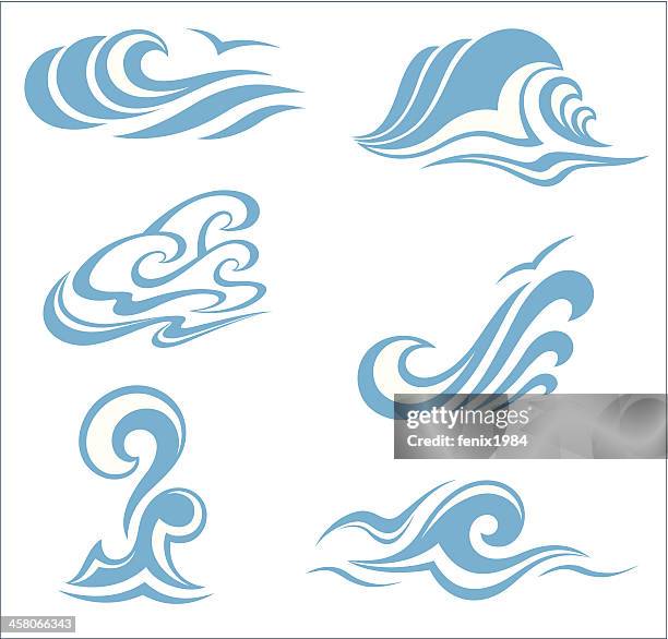 symbol wave - curled up stock illustrations