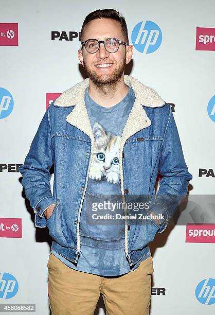 Photographer Todd Selby attends the Paper Magazine New Technology Launch at Center 545 on October 29, 2014 in New York City.