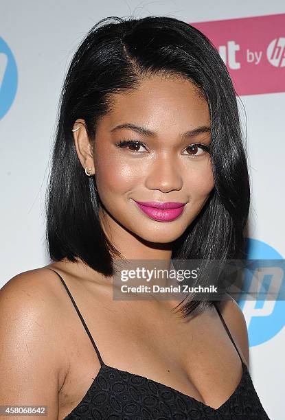 Model Chanel Iman attends the Paper Magazine New Technology Launch at Center 545 on October 29, 2014 in New York City.