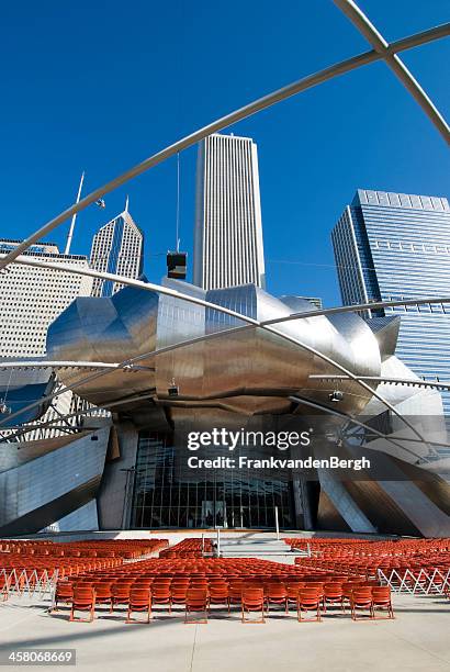 jay pritzker pavilion - chicago illinois bean stock pictures, royalty-free photos & images