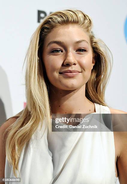 Model Gigi Hadid attends the Paper Magazine New Technology Launch at Center 545 on October 29, 2014 in New York City.