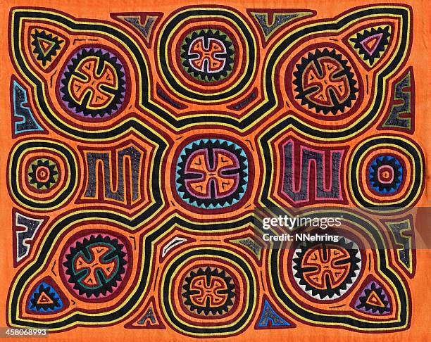 geometrische mola - aboriginal artwork stock-fotos und bilder