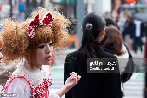 japanese cosplay girl in harajuku - cosplay in harajuku stock pictures, royalty-free photos & images