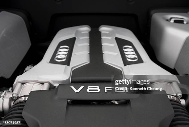 audi r8 engine - audi r8 stock pictures, royalty-free photos & images