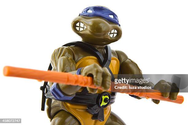 tartaruga ninja acção figura-donatello - action figure imagens e fotografias de stock