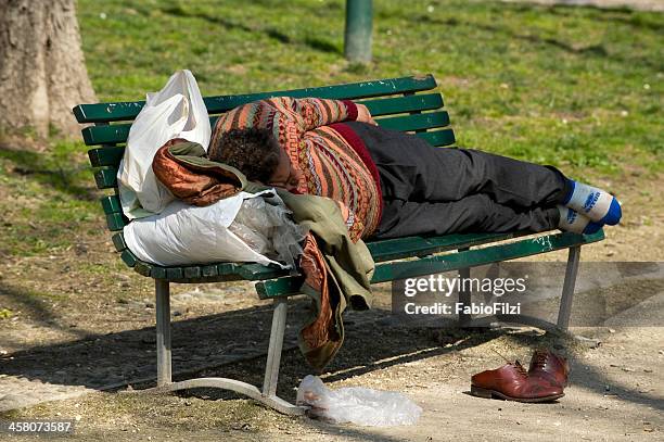 homeless in milano - fabio filzi stock pictures, royalty-free photos & images