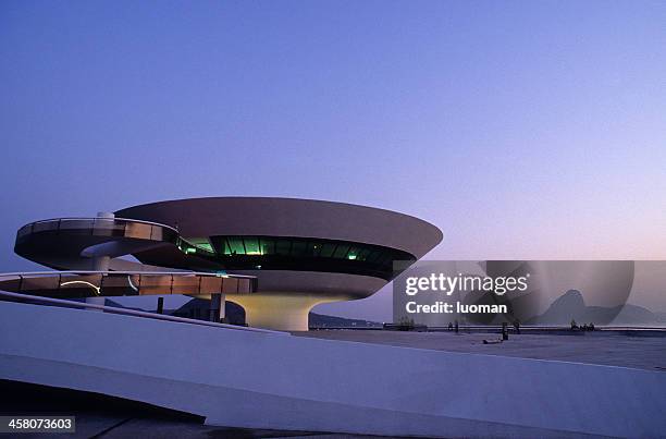 mac - museum of conteporary art - niteroi stock pictures, royalty-free photos & images