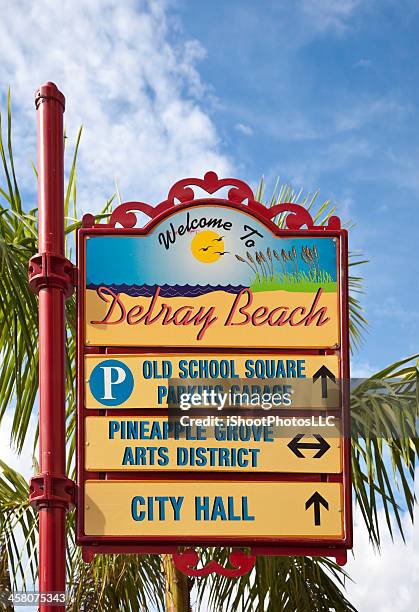 welcome to delray beach - delray beach 個照片及圖片檔