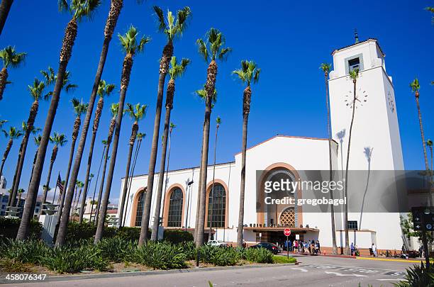 union station in los angeles, ca - union station los angeles stock pictures, royalty-free photos & images