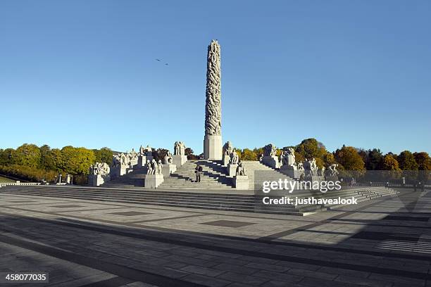 vigland park en oslo - vigeland sculpture park fotografías e imágenes de stock