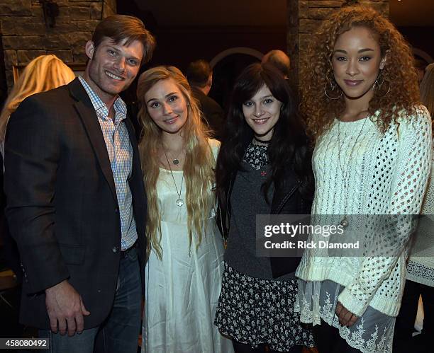 S Nashville cast members L/R: Chris Carmack, Clare Bowen, Aubrey Peeples and Chaley Rose attend A Tribute to Phil Everly to benifit COPD featuring...