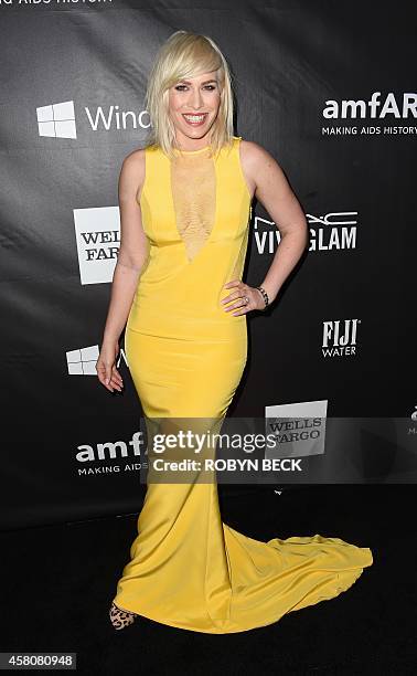 Actress Natasha Bedingfield attends amfARs fifth annual Inspiration Gala in Los Angeles, October 29, 2014 at Milk Studios in Hollywood, California....