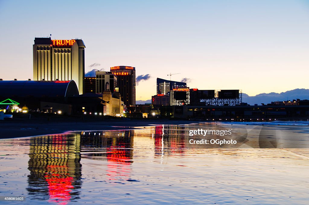 Atlantic City Skyline in the early morning.