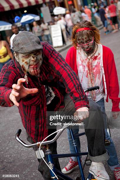 zombies - zombie walk stock pictures, royalty-free photos & images