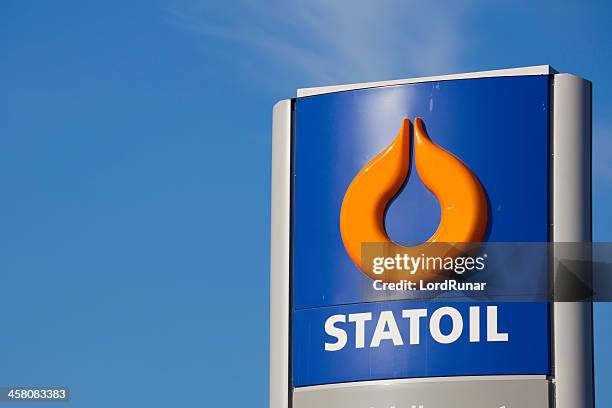 statoil sign - statoil stock pictures, royalty-free photos & images