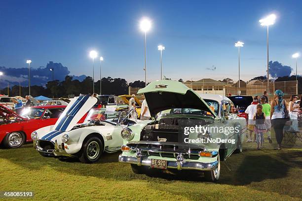 vintage cars at auto show - classic car show stock pictures, royalty-free photos & images