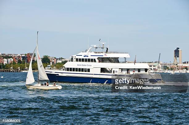 boston harbor cruises - tour boat stock pictures, royalty-free photos & images