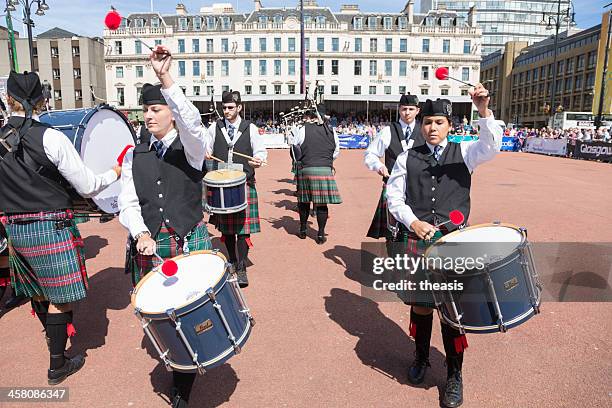 pipe band - bagpipe stock pictures, royalty-free photos & images