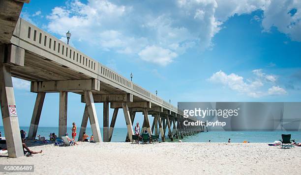 wrightsville beach fishing pier - wrightsville stock pictures, royalty-free photos & images