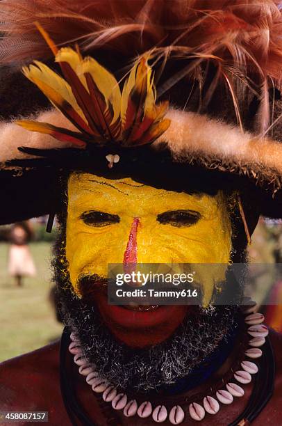 huli wigman - mt hagen stock pictures, royalty-free photos & images