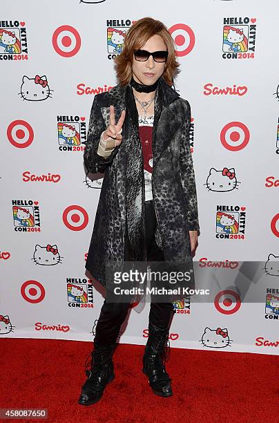 Musician Yoshiki Hayashi attends the Hello Kitty Con 2014 Opening Night Party on October 29, 2014 in Los Angeles, California.