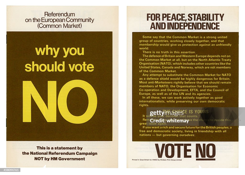 European Community British 'No' vote campaign, 1975