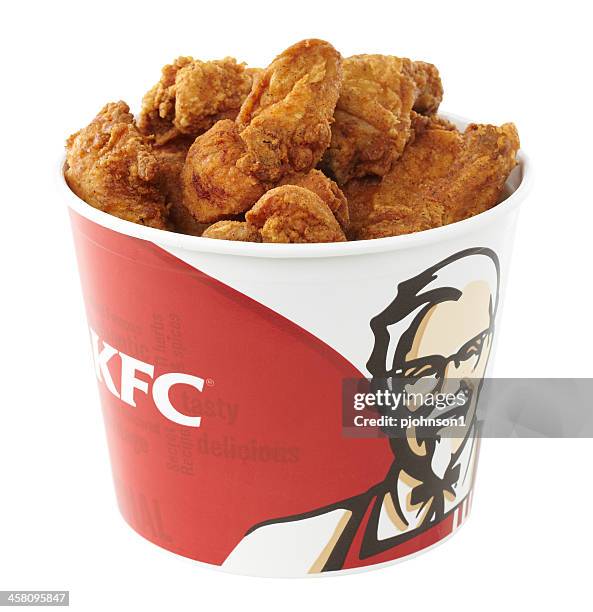 kfc - kentucky fried chicken bucket stock pictures, royalty-free photos & images