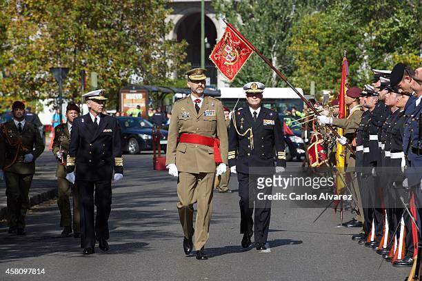 King Felipe VI of Spain attends the 50th anniversary of CESEDEN on October 30, 2014 in Madrid, Spain.