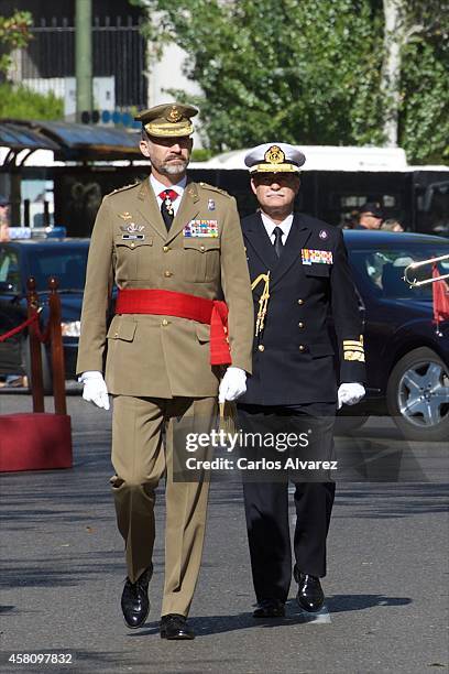 King Felipe VI of Spain attends the 50th anniversary of CESEDEN on October 30, 2014 in Madrid, Spain.