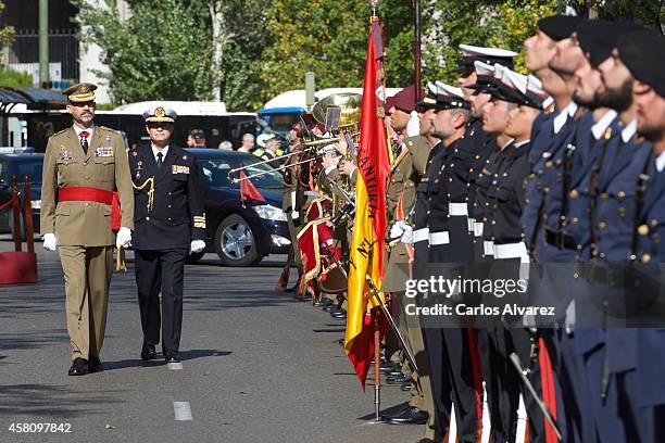 King Felipe VI of Spain attends the 50th anniversary of CESEDEN on October 30, 2014 in Madrid, Spain.