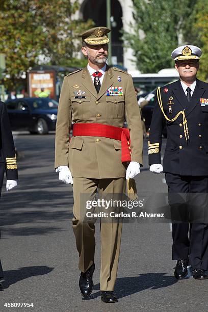 King Felipe VI of Spain attends the 50th anniversary of CESEDEN on October 30, 2014 in Madrid, Spain.