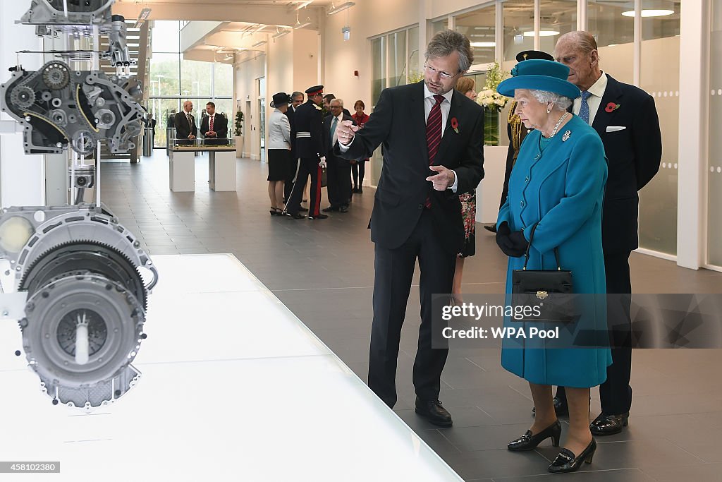 The Queen And Duke of Edinburgh Open New Jaguar Land Rover Plant In Wolverhampton