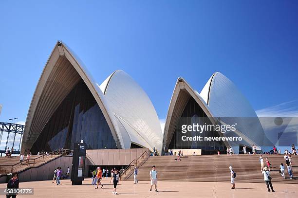 view of sydney opera house - sydney opera house stockfoto's en -beelden