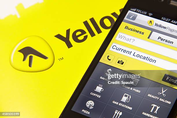 yellow pages - telefonkatalog bildbanksfoton och bilder
