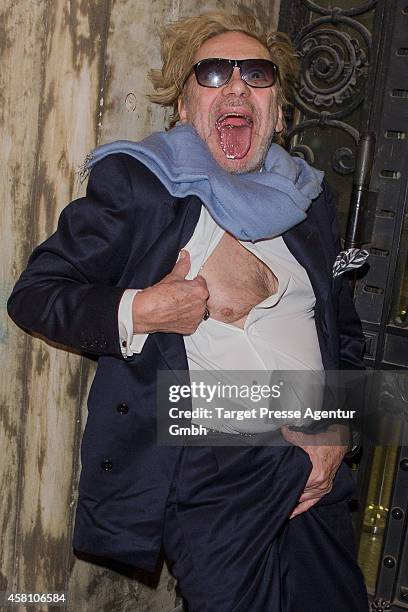 Actor Helmut Berger attends the 10th anniversary celebration of the Zoo Magazine at Naturkundemuseum on October 29, 2014 in Berlin, Germany.