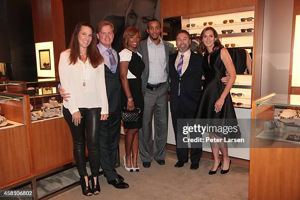Kimberly Hart, Robert Hart, Juanika Ellis, Monta Ellis, Brian Schultz and Betty Schultz are all co-hosts at an in-store event hosted by David Yurman...